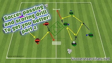 Soccer passing and scoring drill to get you better! - part 2