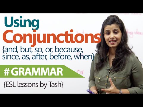 English Grammar lesson - Using Conjunctions correctly in sentences ( free English Lessons)