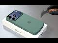 iPhone 17 Pro Deep Blue Unboxing 1TB + Accessories (Silicone Case Pine Green) Aesthetic ASMR