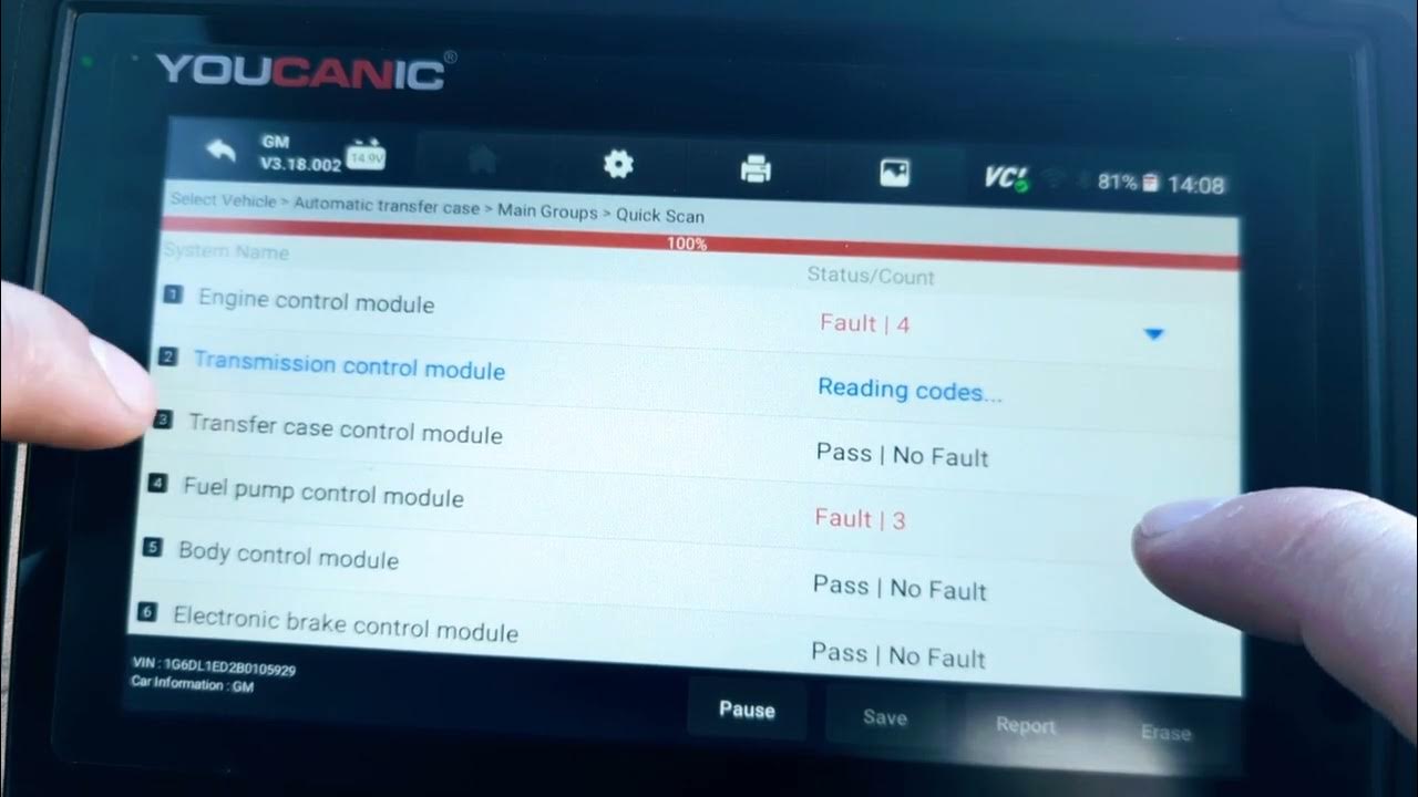 Cadillac CTS Health Check Diagnose with YOUCANIC Scanner - YouTube
