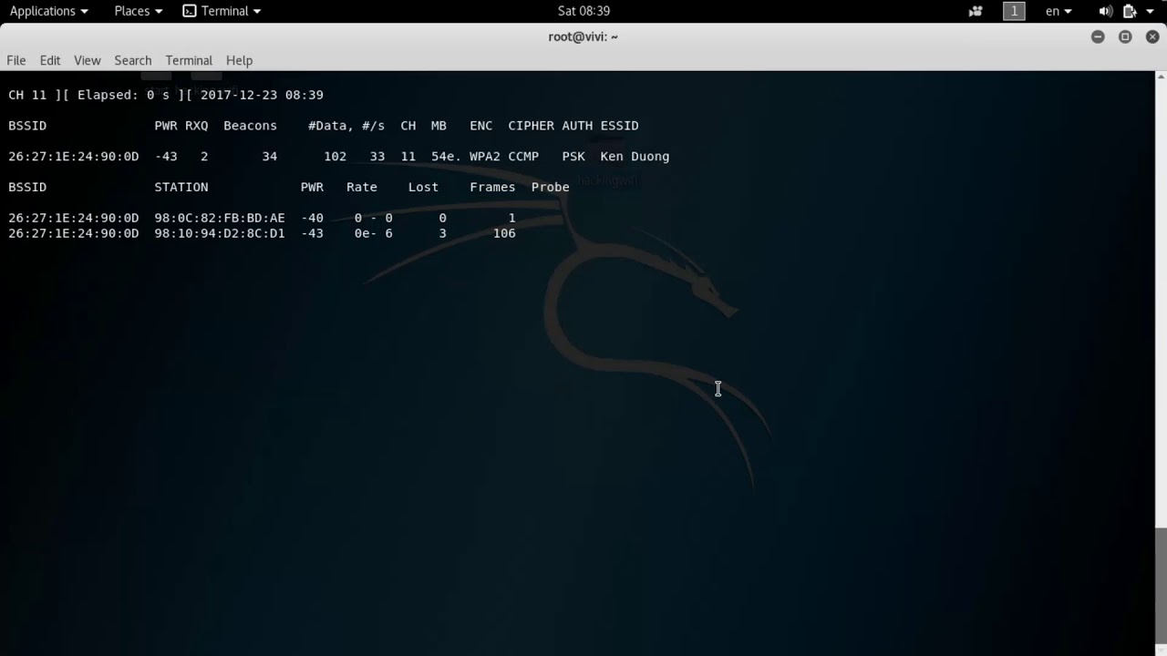 โปรแกรม แฮก ไว เล ส  Update New  hack wifi trên kali linux
