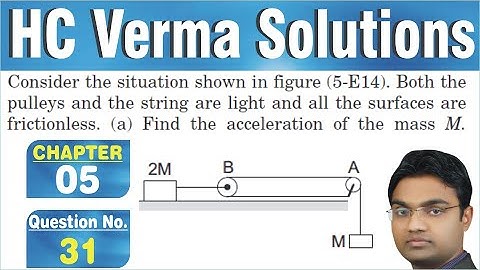 Consider the situation shown in figure (5-E14). Both the pulleys and the string are light and