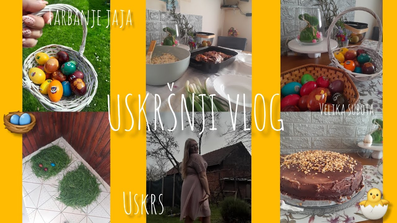 NASTAVAK--》USKRŠNJI VLOG-FARBANJE JAJA,PRAVLJENJE GNIJEZDA I USKRS 🪺🧔‍♀️✝️🐣|2024.