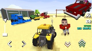 Jogo de dirigir trator e cuidar da fazenda, Blocky Farm Racing & Simulator fazenda, jogo infantil screenshot 2