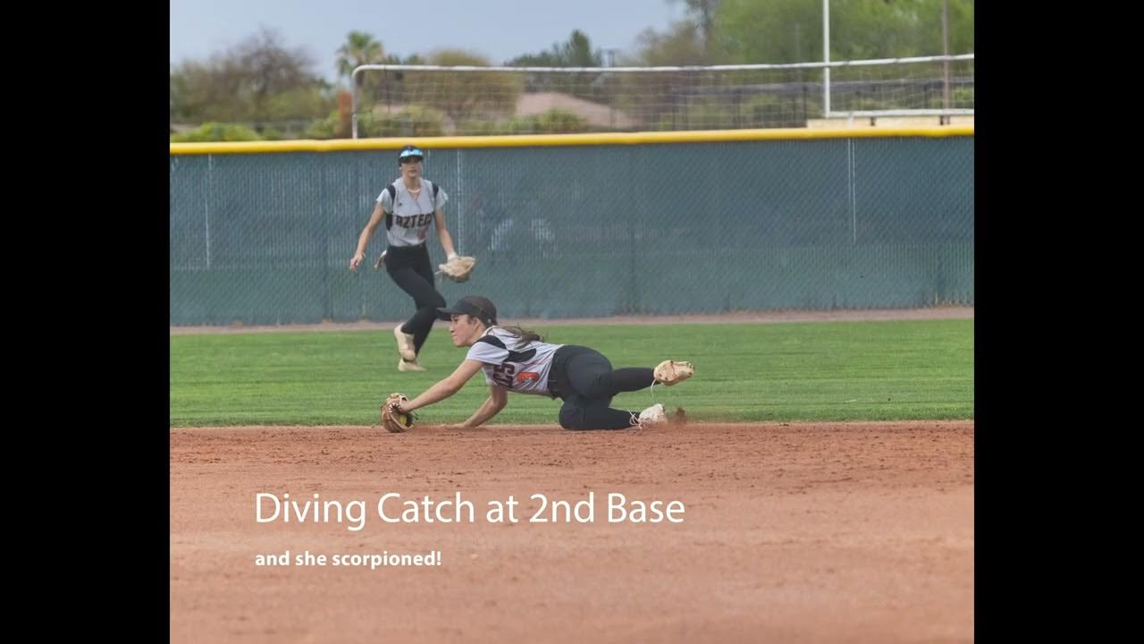 Diving catch at 2nd base. softball fastpitch fastpitchsoftball 