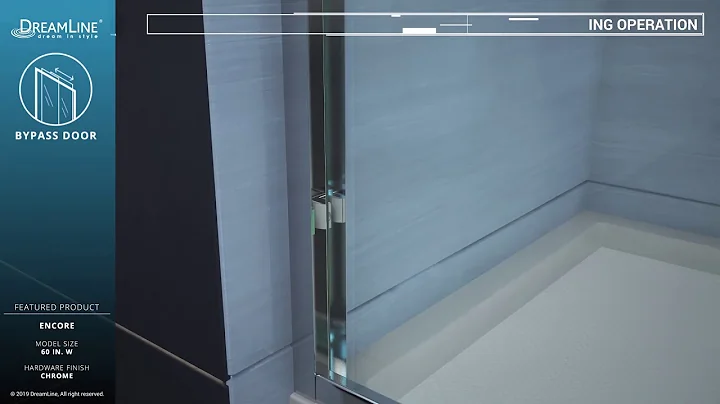 DreamLine Encore Shower Door 60 Inch | Sliding Opening