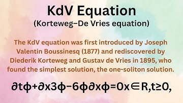 KdV Equation #inspirephysics #explorephysics #physics #physicsteacher #physicsmadesimple