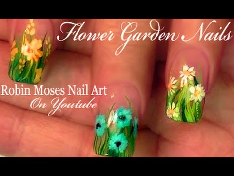 3 Nail Art Tutorials  Easy Nail Art Flower Garden  DIY Designs for nails  YouTube