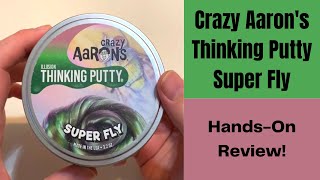 Crazy Aaron's Thinking Putty Super Fly - A Shiny Green Putty That Shifts Colors!