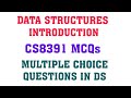 MCQs in Data Structures (DS) | Introduction and MCQs in CS8391 | WELCOME ENGINEERS