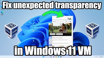 How to fix unexpected transparency in Windows 11 VM on VirtualBox