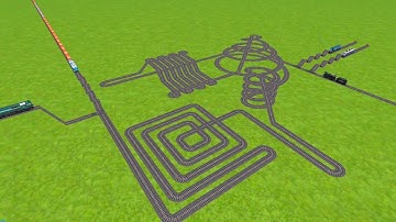 SQUARE CIRCLES RAILROAD TRACKS AI TRAINS RUNNING AT ZIG ZAG TRACK! Trains Crossing Games 