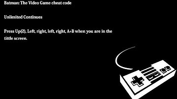 Batman the video game cheats, codes, hints for Nintendo NES
