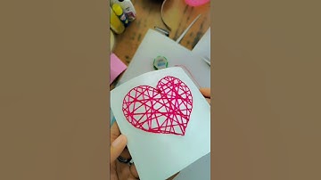 Easy & Beautiful Handmade Craft Idea ⚜️❤️ || Simple String Art for Beginners! 🪡🧵✨ #diycrafts  #diy