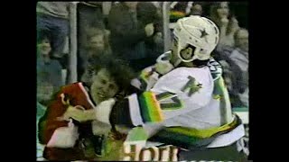 Basil McRae vs Steve Thomas & Chris Chelios vs Neal Broten