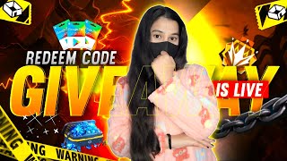 🔴LIVE FREE FIRE CUSTOM ROOM || FF LIVE REDEEM CODE GIVEAWAY🎁& GUILD TEST #FREEFIRE #GIRLGAMER