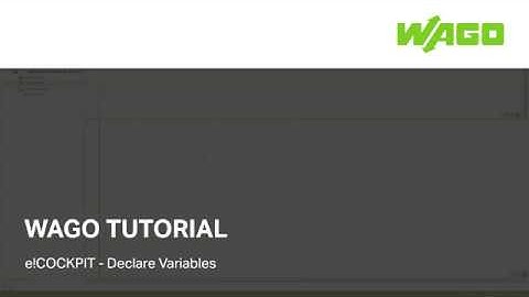 e!COCKPIT - Declare Variables