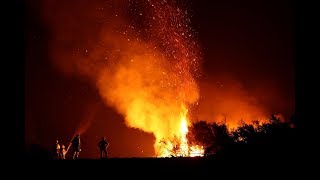 The mendocino complex is a fire of unprecedented size, but scenes are
strikingly familiar: thick haze, homes charred, evacuees at shelters.
its peak, ...