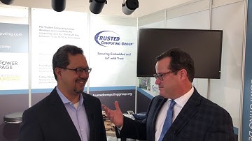 Patrick Hopper talks with Keao Caindec with Mocana about Trusted Computing Group at electronica 2018