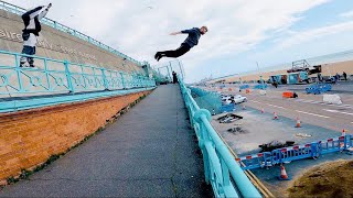 SCARY Brighton sand pile jump 🇬🇧