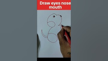 Drawing a dog using numbers and letters #draw#simple strokes #simpledrawing