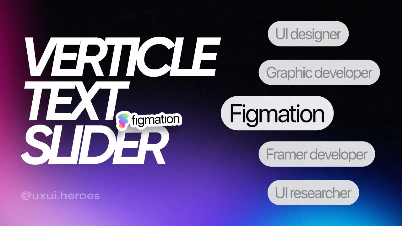 Verticle text slider | Figma tutorial | Figma animation - YouTube