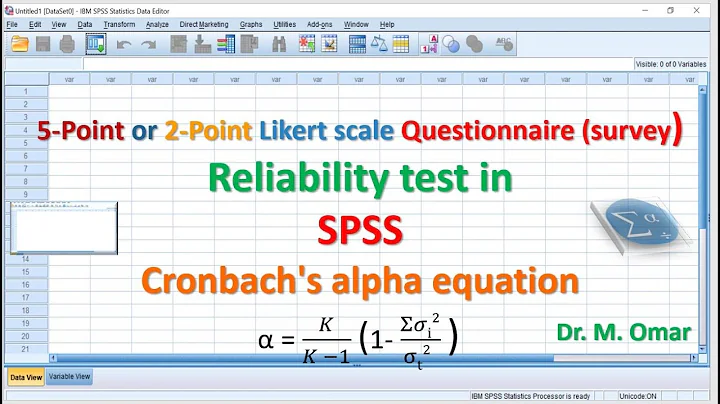 5 Point or 2 Point Likert scale Questionnaire survey Reliability test in SPSS Cronbach's alpha