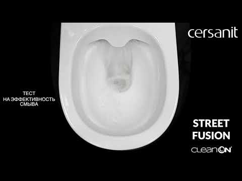 Обзор унитаза Cersanit Street Fusion смыв, омывание тест на выплеск