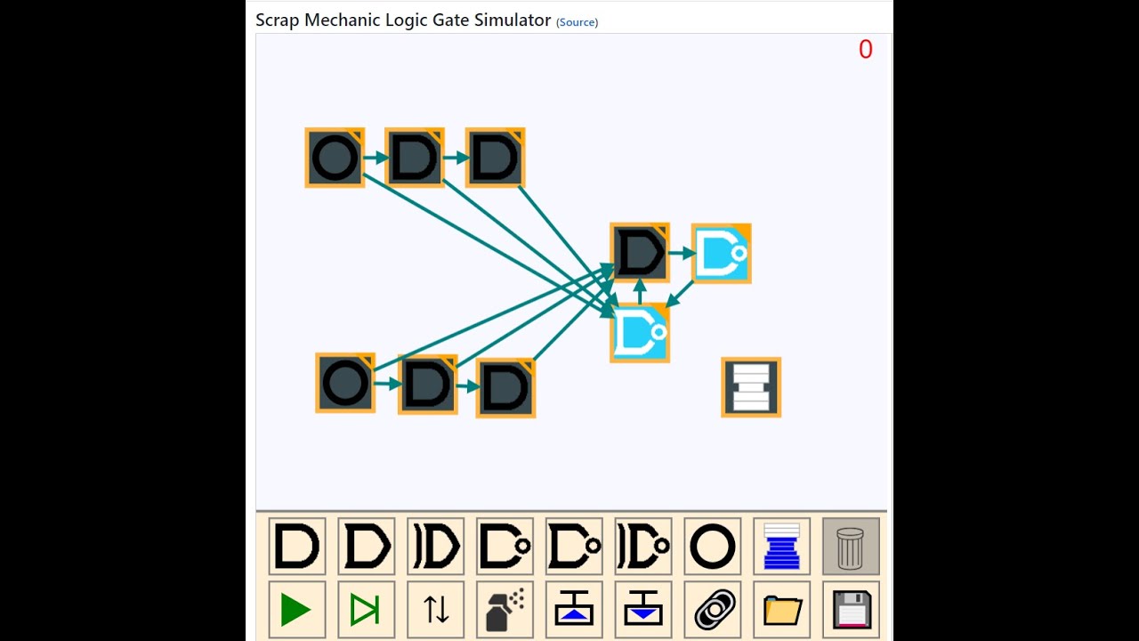 Scrap Mechanic Logic Gate Simulator Tutorial YouTube
