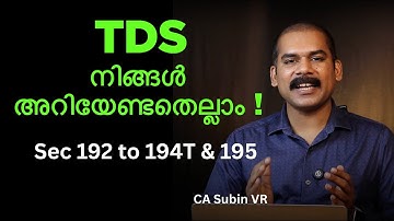 Complete Guide to TDS FY 2025-26 | Sections 192 to 194T & 195 | Income Tax Update | CA Subin VR