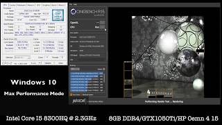 Intel Core i5 8300H CineBench R15 CPU Test! Score at 782CB! With default setting! HP Oemn 4