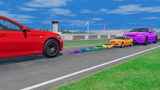 Big & Small Cars vs GIANT CAR CRUSHER in BeamNG Drive!