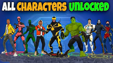 Finally I Unlocked All Characters In Spider Action Fighting Game