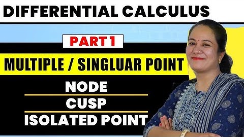 Differential Calculus | Multiple Point at Origin | Node, Cusp and Isolated Point / Sunita Chandnani