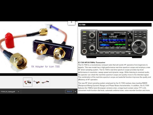 RX Adapter For ICOM IC-7300 ( RX7300 - SMA - Foto 4