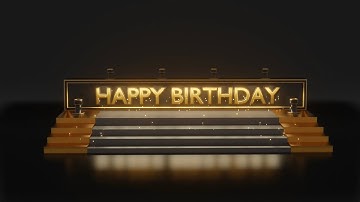 Happy Birthday in Blender
