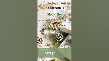Windows Key board Shortcut to show context menu 😋   . Facts @Factogram1507 #trending #shorts