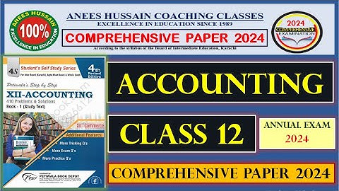 Accounting XII | Anees Hussain  Exam 2024 | Target Paper 2nd Year Commerce Group Accounting