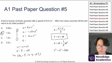 IB Physics A1 Kinematics Past Paper Speedrun Part 1
