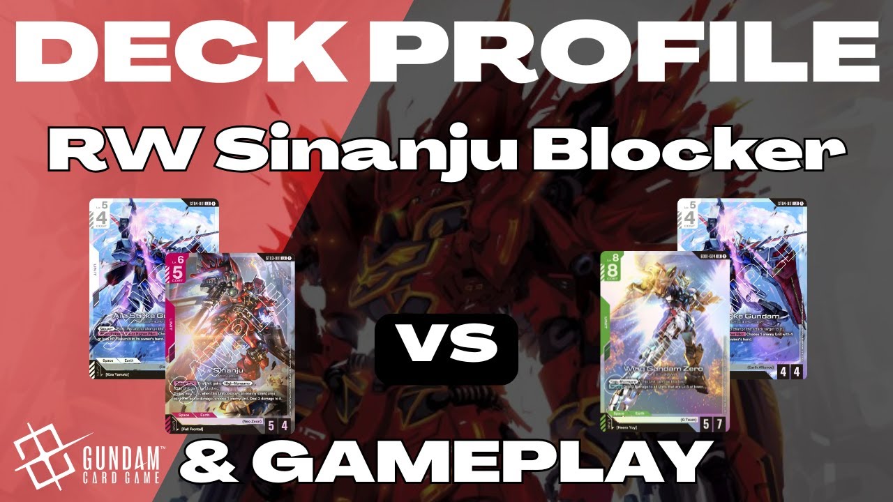 Deck Profile: 🔴⚪️ RW Sinanju Aggro + Gameplay vs 🟢⚪️ GW Wing Blocker (GD01 + ST05) 