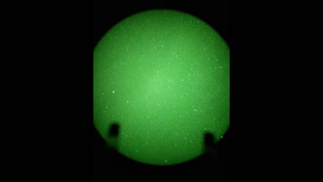 Photonis XR5 Night Vision Tube at 1x Optics with Perseid Meteor at the