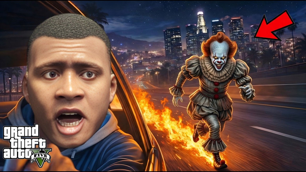 FRANKLIN AND SHINCHAN SURVIVE 3 PENNYWISE ATTACK! - GTA 5