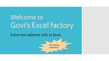 Selecting Non-Adjacent/Non-Linear cells - New option explored