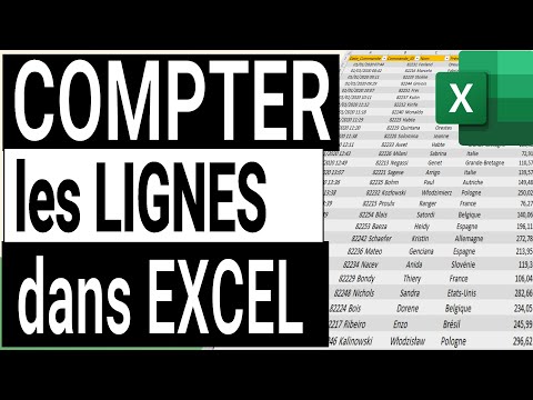 Compter le nombre de lignes dans Excel - Plusieurs situations