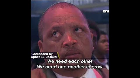 #LetLOVELead - TB Joshua mourns for Africa