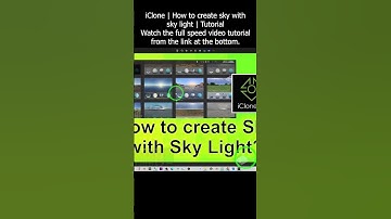 iClone 8 | How to create sky with sky light #iclone #sky #ibl #hdri #tutorial #3danimation
