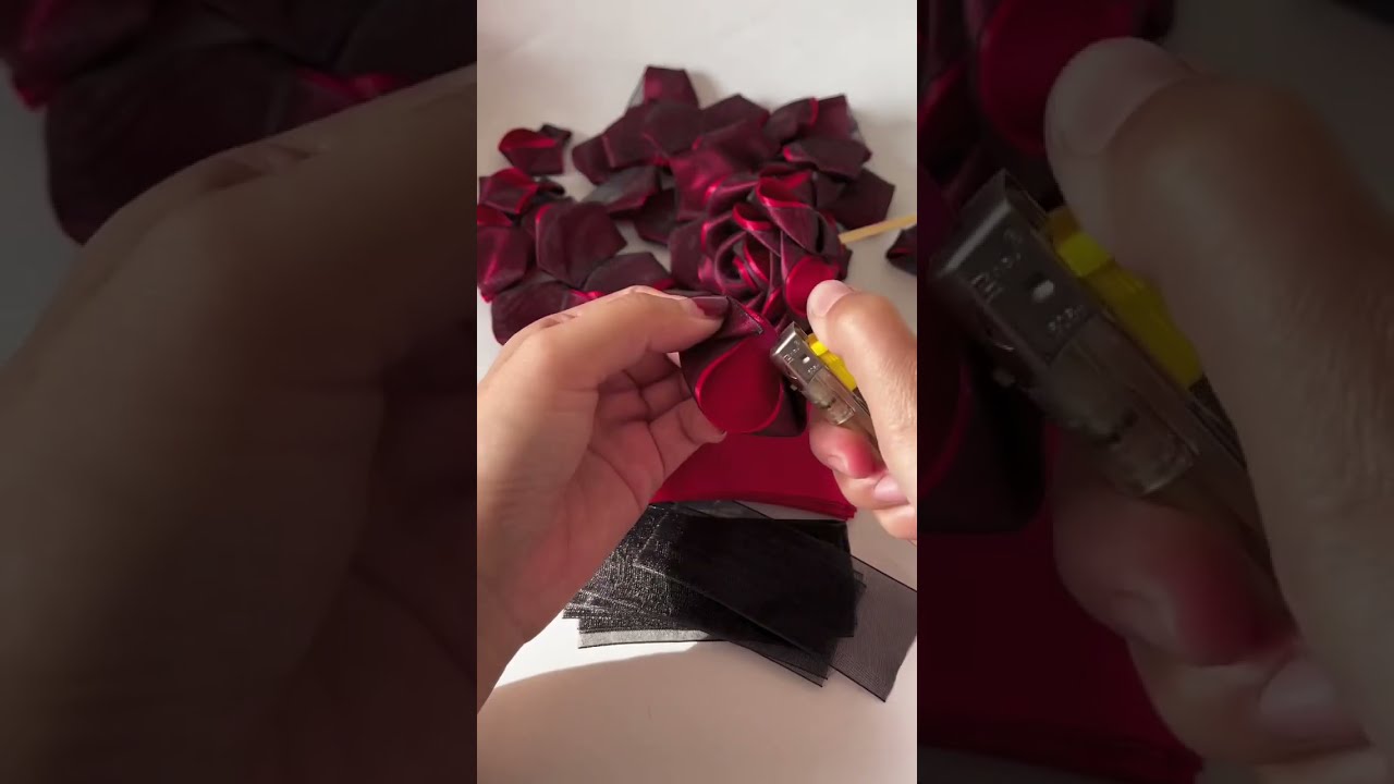 Handmade Diy Ribbon Rose Flowers Gift Tutorial Handmadegifts Craft
