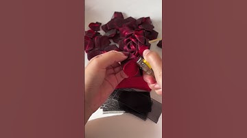 Thumbnail of Handmade diy ribbon rose flowers gift #diy #handmade #flowers #rose #tutorial #handmadegifts #craft