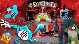 Oggy And Jack try to Escape the Carnival of Terror in Roblox 😱 Oggy and the crockraches