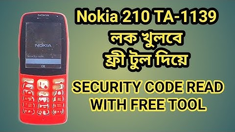 Nokia 210 TA-1139 Security Unlock With Free Tool 2025
